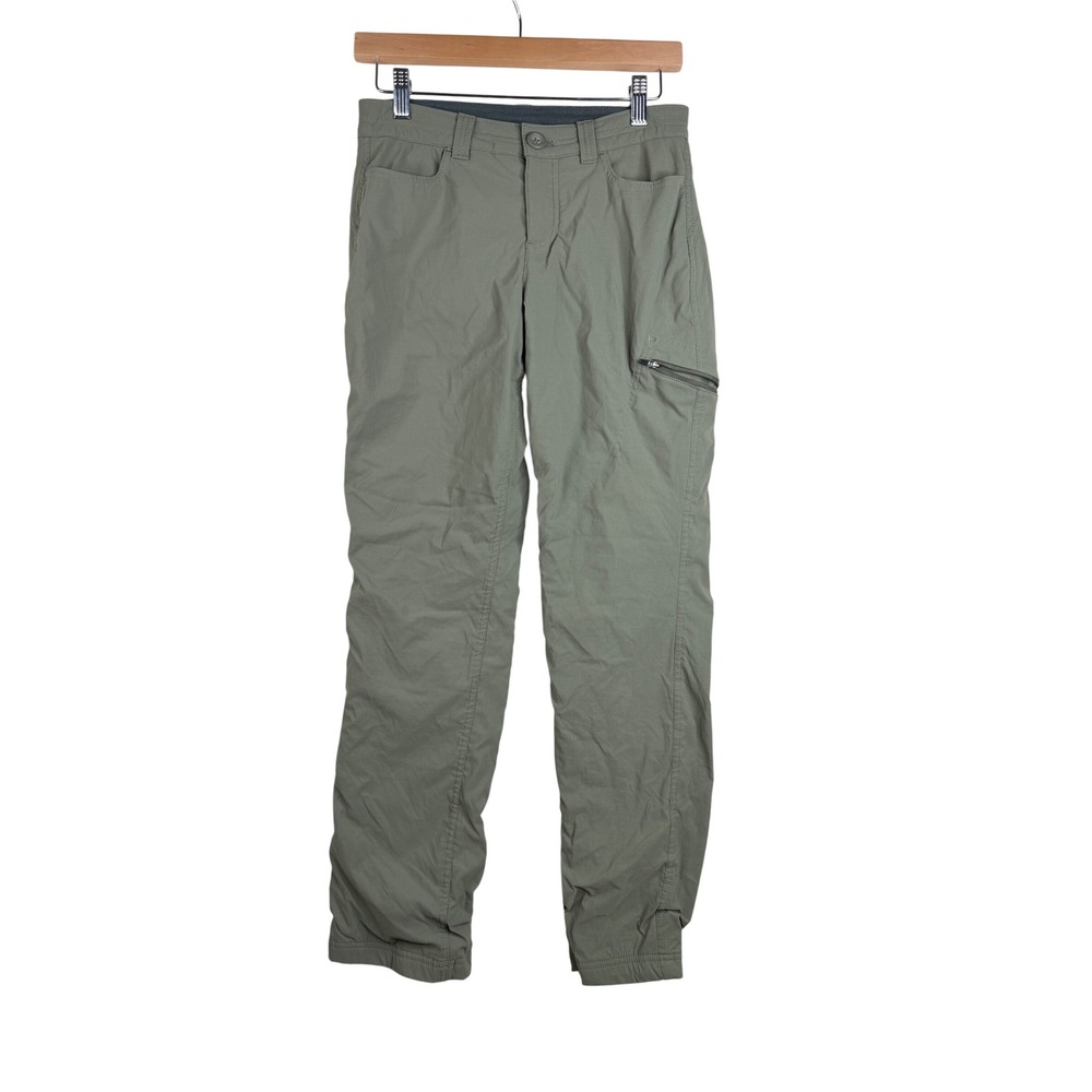 Eddie Bauer Women's Rainer Fleece Lined Hiking Pants size 2 Green